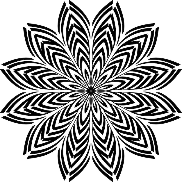Patrón de mandala Forma abstracta redonda para colorear Elemento decorativo