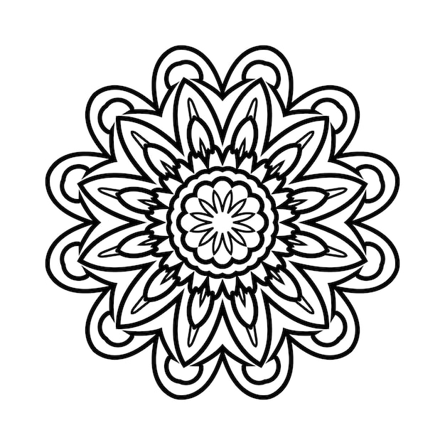 Patrón de mandala Libro para colorear Diseño de papel tapiz de arte, patrón de mosaico, tarjeta de felicitación, pegatina, encaje.