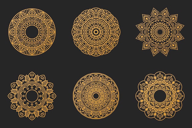 Patrón de mandala de lujo Estilo étnico de fondo islámico