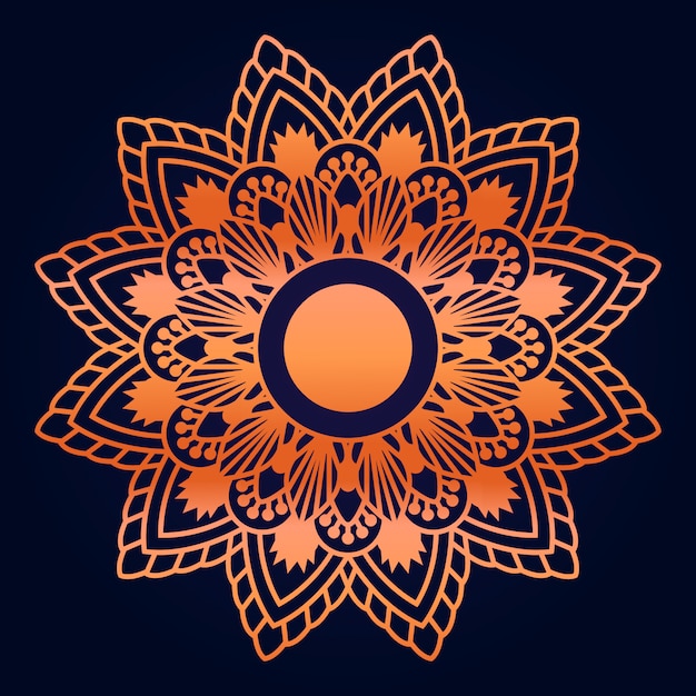 Patrón de mandala de lujo estilo islámico est