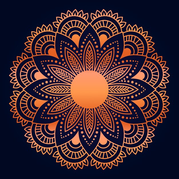 Patrón de mandala de lujo estilo islámico est