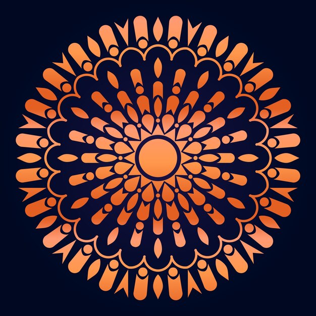 Patrón de mandala de lujo estilo islámico est