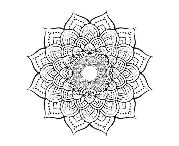 Patrón de mandala de lujo ornamental Página para colorear de flores para interiores kdp