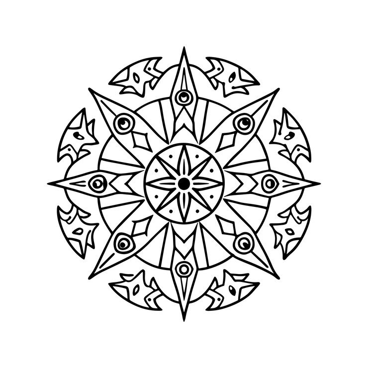Vector patrón de mandala o ideas florales simples para colorear la página del libro