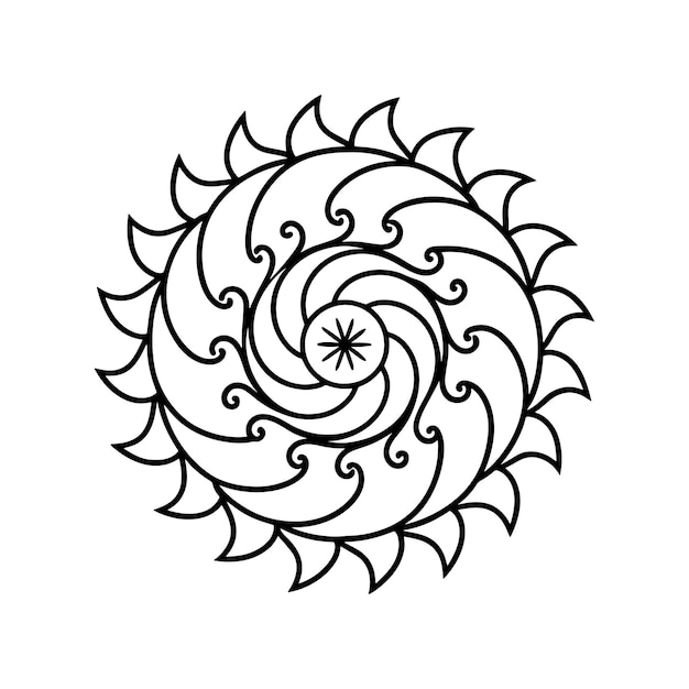 Patrón de mandala o ideas florales simples para colorear la página del libro