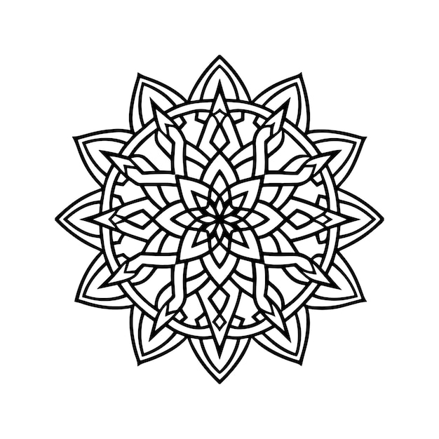 Patrón de mandala o ideas florales simples para colorear la página del libro
