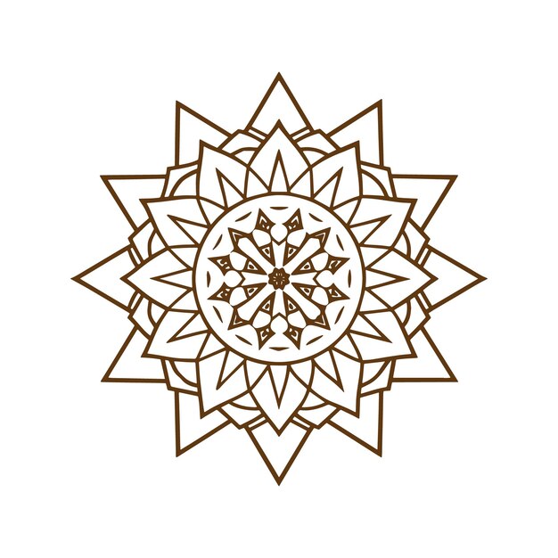 Patrón de mandala o ideas florales simples para el diseño de páginas de libros para colorear