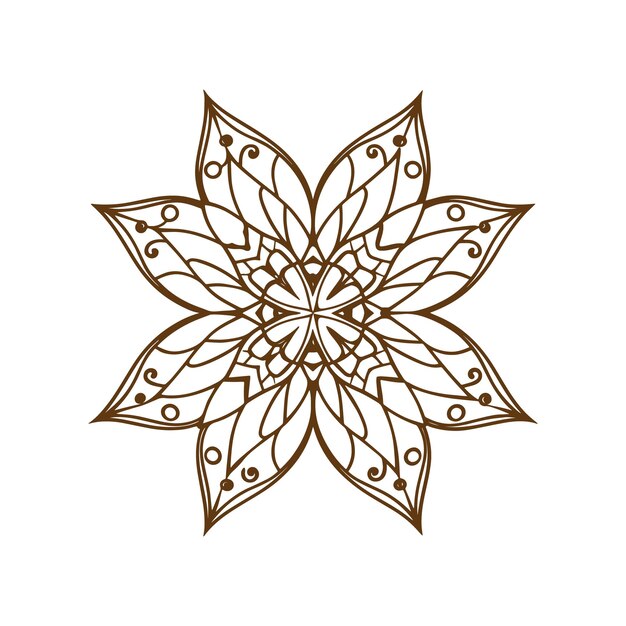 Patrón de mandala o ideas florales simples para el diseño de páginas de libros para colorear