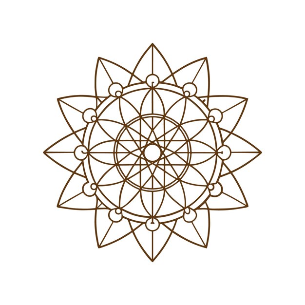 Patrón de mandala o ideas florales simples para el diseño de páginas de libros para colorear