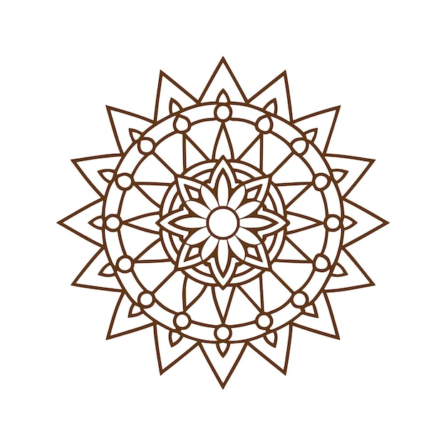 Patrón de mandala o ideas florales simples para el diseño de páginas de libros para colorear