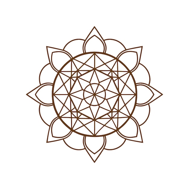 Patrón de mandala o ideas florales simples para el diseño de páginas de libros para colorear
