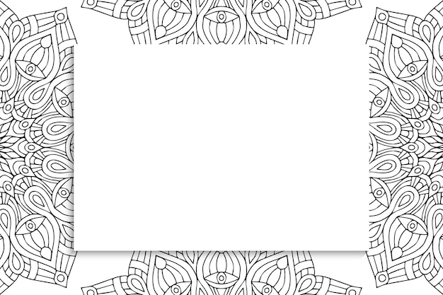 Patrón de mandala ornamental decorativo con copyspace.