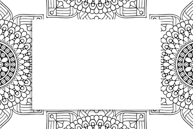 Patrón de mandala ornamental decorativo con copyspace.