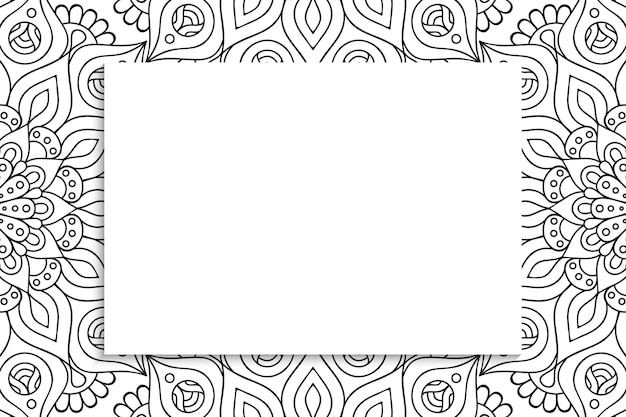 Patrón de mandala ornamental decorativo con copyspace.