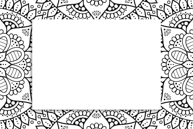 Patrón de mandala ornamental decorativo con copyspace.