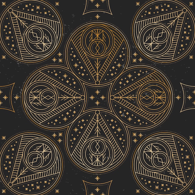 Patrón de mandala de oro de lujo