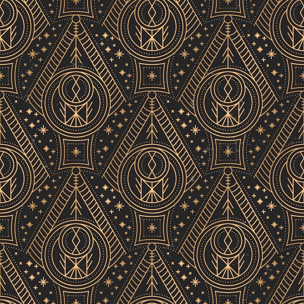 Patrón de mandala de oro de lujo