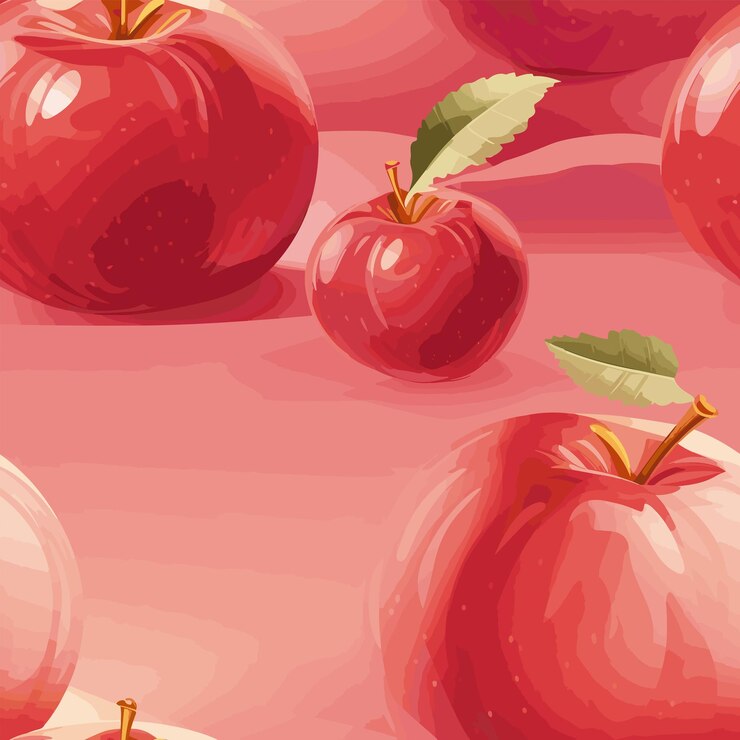 El patrón de manzanas de colores sin costuras