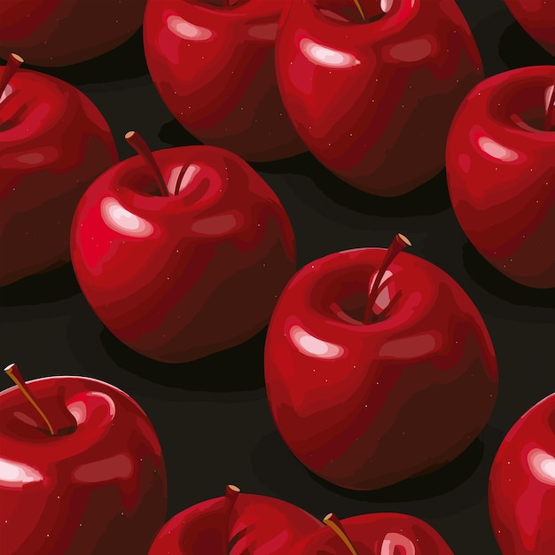 El patrón de manzanas de colores sin costuras
