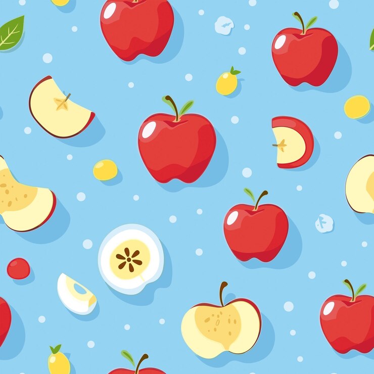 El patrón de manzanas de colores sin costuras