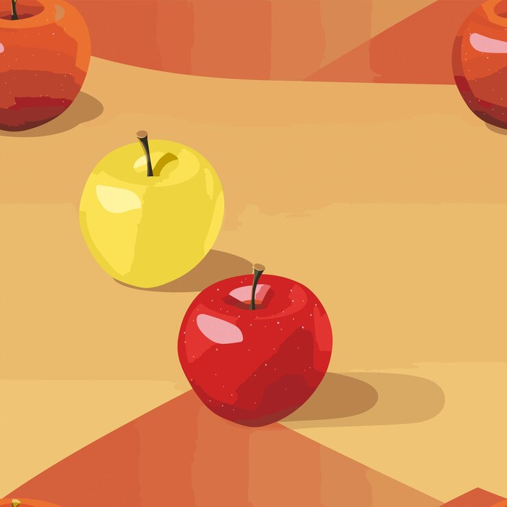 El patrón de manzanas de colores sin costuras
