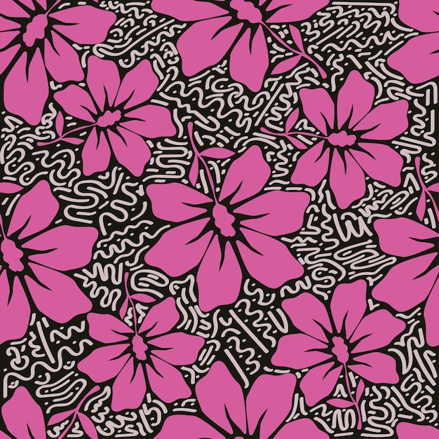 Patrón de margarita floral sin costuras en el vector