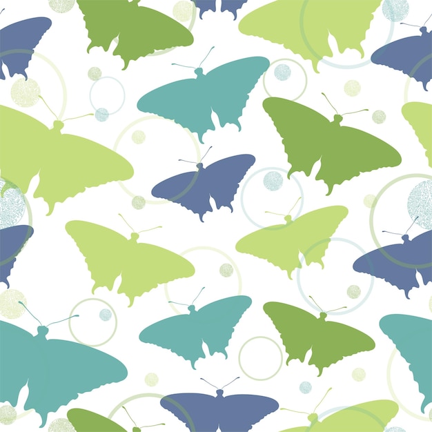 Patrón de mariposa. Fondo transparente de vector. Ilustración colorida y vibrante sobre fondo blanco.