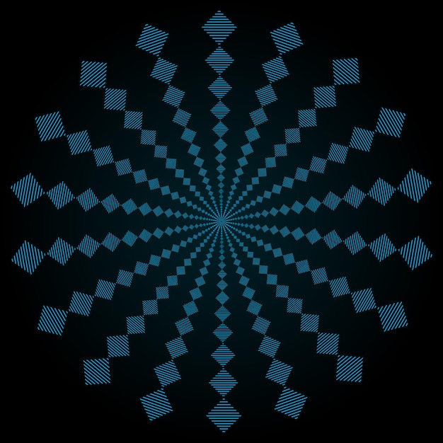 Patrón matemático en espiral de puntos resumen Patrón en espiral radiante