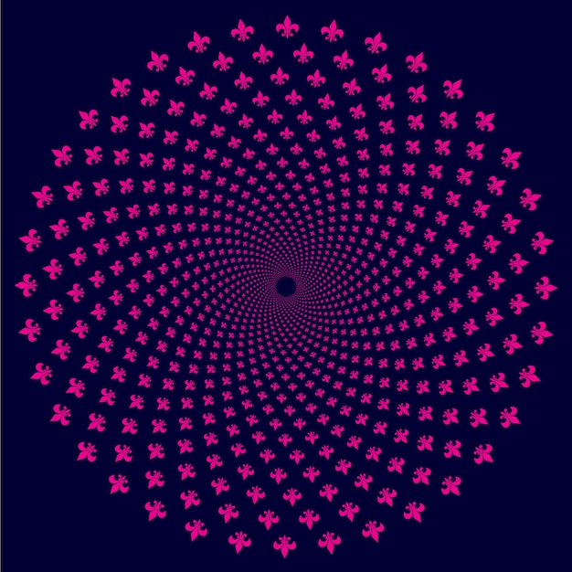 Patrón matemático en espiral de puntos resumen Patrón en espiral radiante