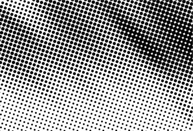 Patrón de medio tono blanco y negro con plantilla de fondo