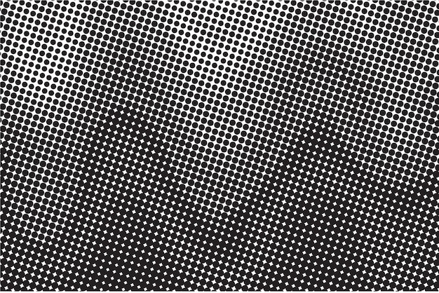 Patrón de medio tono blanco y negro con plantilla de fondo