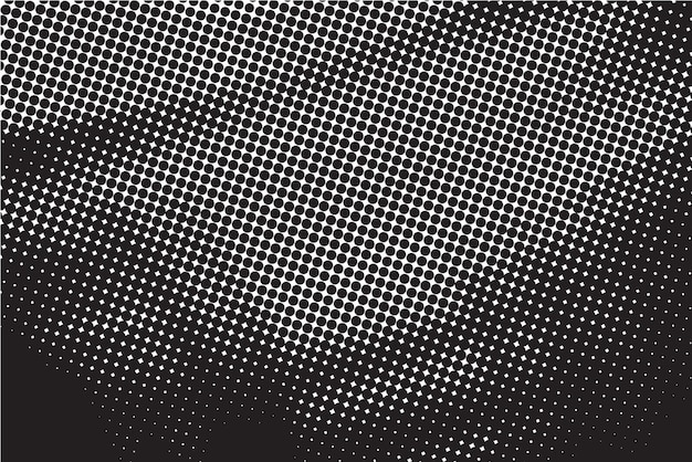 Patrón de medio tono blanco y negro con plantilla de fondo