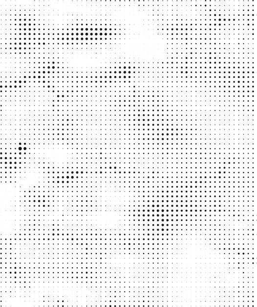 un patrón de medio tono negro y blanco en un efecto de punto grunge de fondo blanco