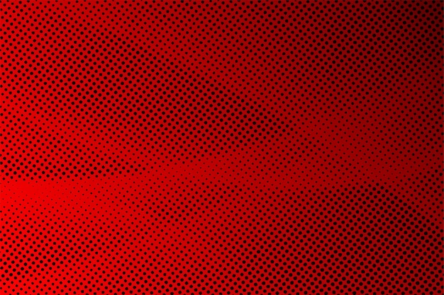 Vector patrón de medio tono punteado sobre fondo rojo y negro textura de arte pop retro abstracta