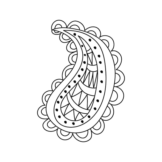 Patrón Mehndi para dibujo de henna y tatuaje Decoración en vector de estilo indio oriental étnico