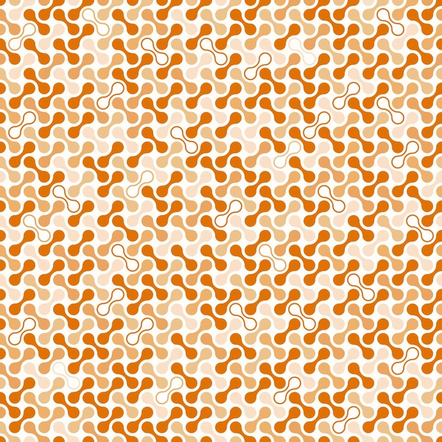 Patrón de metabolas geométricas sin costuras de color naranja