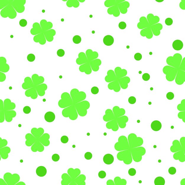Patrón mínimo con trébol. Patrón sin fisuras para el día de San Patricio. ilustración vectorial