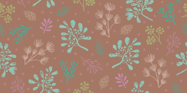El patrón de mocha mousse de Navidad bg Mocha mousse fondo vectorial floral de primavera sin costuras