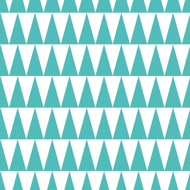 Patrón de moda sin costuras hecho en color turquesa y blanco Plantilla geométrica Fondo aguamarina hecho de triángulo Diseño azul Textura para papel tapiz Papel de impresión Paquete de cubierta de envoltura de tela