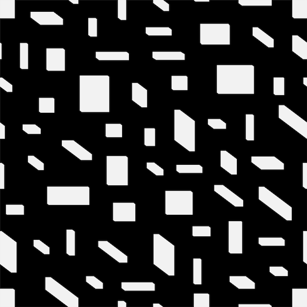 Patrón de moda transparente simple con formas geométricas blancas fondo creativo oscuro