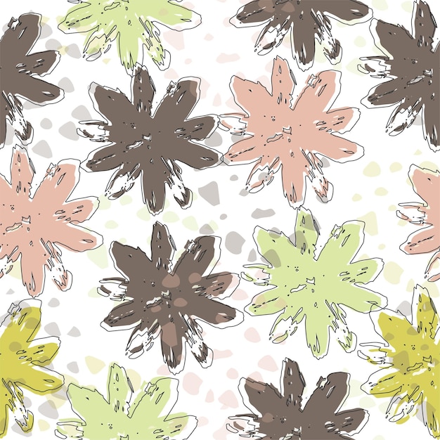 Patrón moderno de piel de animal con formas de flores.