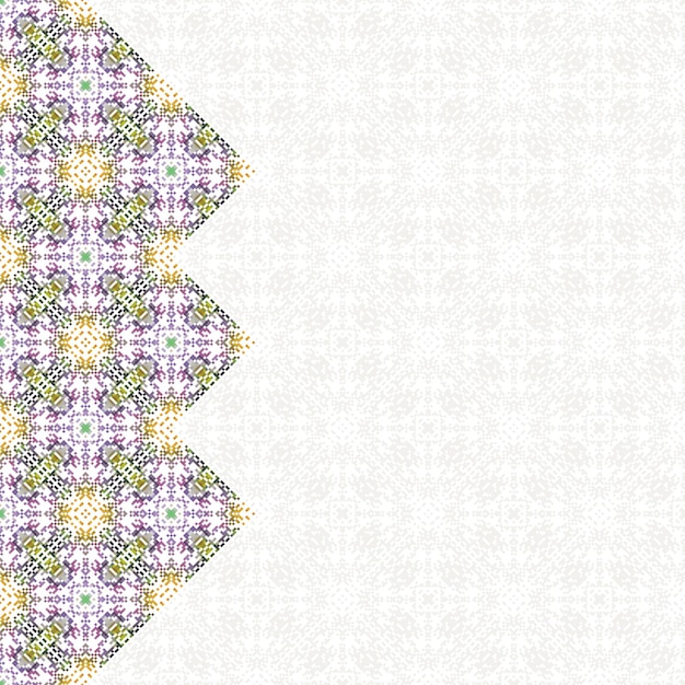 Un patrón morado y amarillo con un borde blanco que dice "la palabra". "