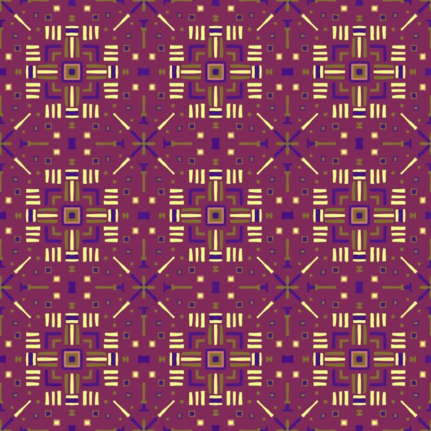 Un patrón morado y amarillo con la palabra zigzag.