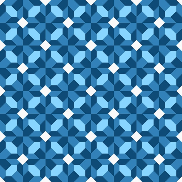 Patrón de mosaico geométrico azul