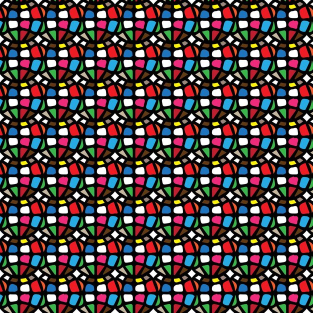 patrón de mosaico geométrico colorido