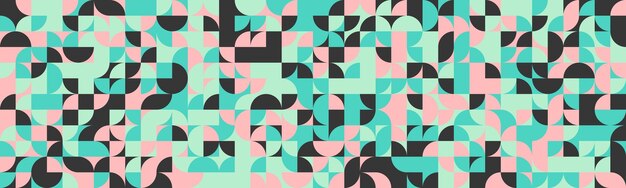 Patrón de mosaico geométrico sin costuras con formas limpias Perfecto para fondos abstractos obras de arte de carteles modernos o impresiones textiles de moda
