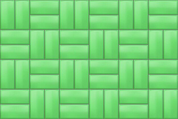 Patrón de mosaico de metro transparente verde con elementos rectangulares verticales y horizontales.