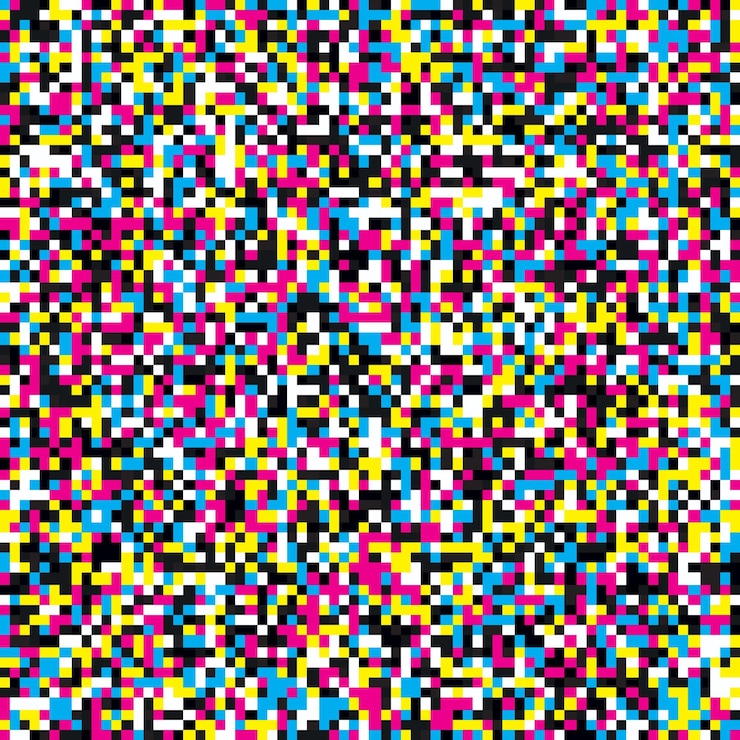 Vector patrón de mosaico de píxeles coloridos