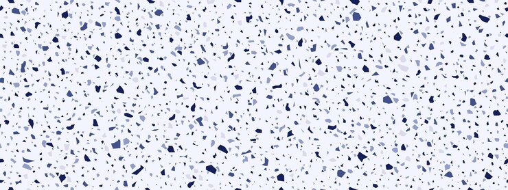 Vector patrón de mosaico de terrazo blanco gris oscuro y azul