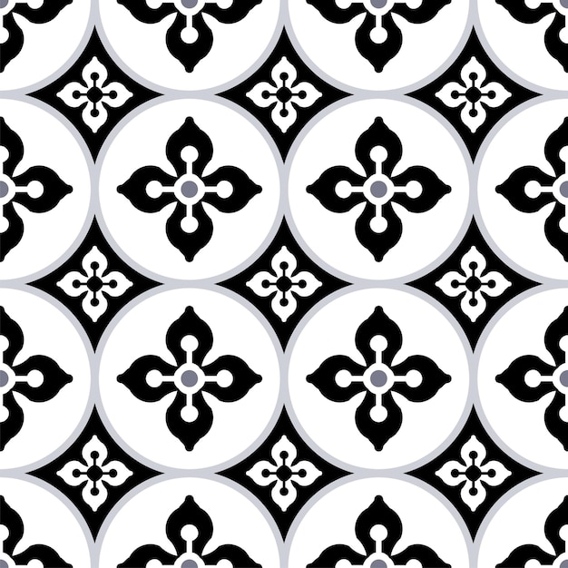 Vector patrón de mosaico de la vendimia